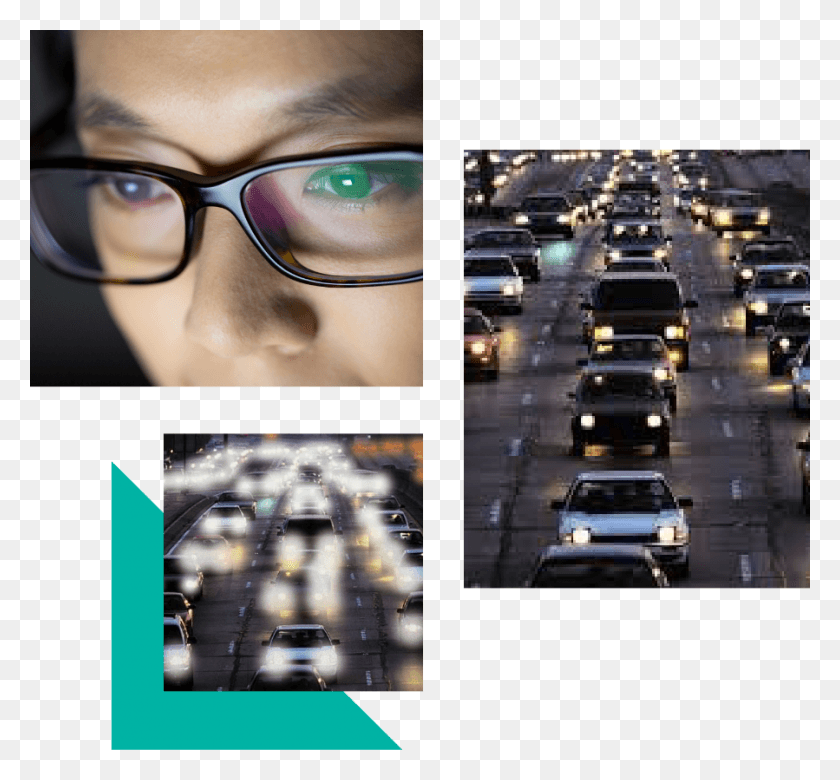 899x830 Anti Reflection Lenses Specscart Normal Eye Vision At Night, Glasses, Accessories, Accessory HD PNG Download