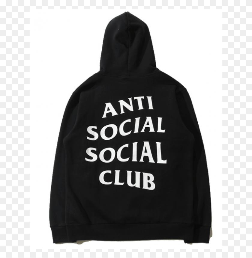 643x801 Descargar Png / Suéter Con Capucha Liso Antisocial Club Social Png