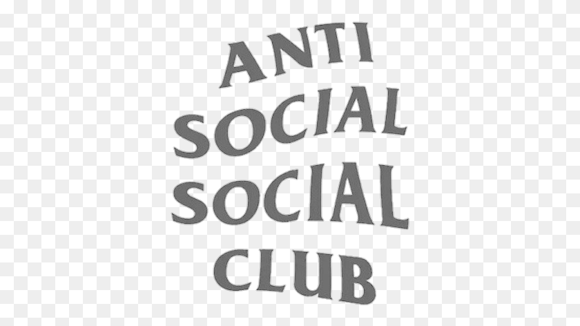 347x412 Anti Social Social Club .png, Text, Alphabet, Letter HD PNG Download