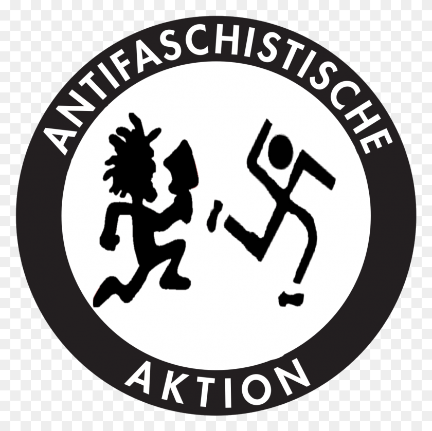 1253x1252 Antifa Antifascism Anti Racism Icp Insane Clown Posse Antifa Black And White, Logo, Symbol, Trademark HD PNG Download