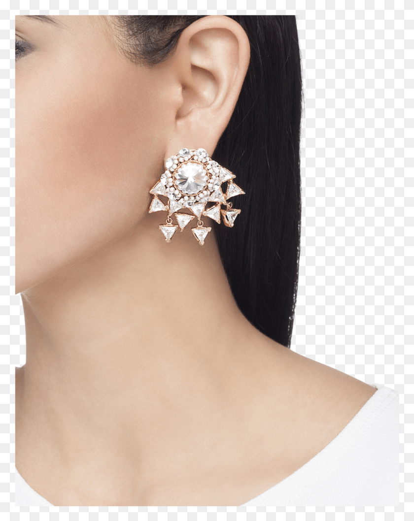 1001x1281 Antilia Stud Earrings Diamond, Accessories, Accessory, Person HD PNG Download