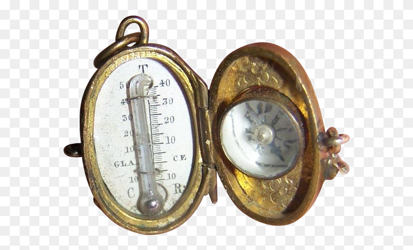 584x449 Antique 180039s Thermometer Rankine Miniature Pendant Quartz Clock, Locket, Jewelry, Accessories HD PNG Download