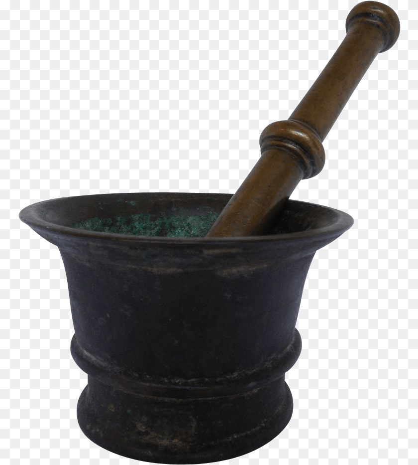 769x933 Antique 18th C Heavy Bronze Mortar Pestle Apothecary Earthenware, Cannon, Weapon Clipart PNG