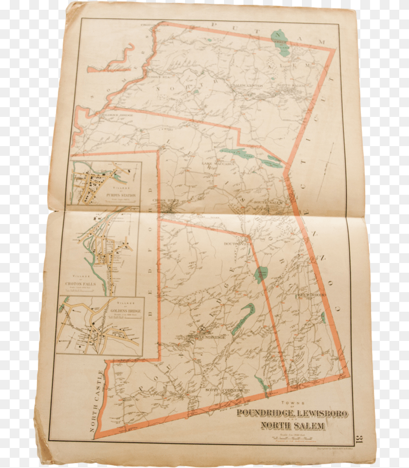 709x961 Antique 19th Century Julius Bien Pound Ridge Scotts Atlas, Chart, Diagram, Map, Plot Clipart PNG