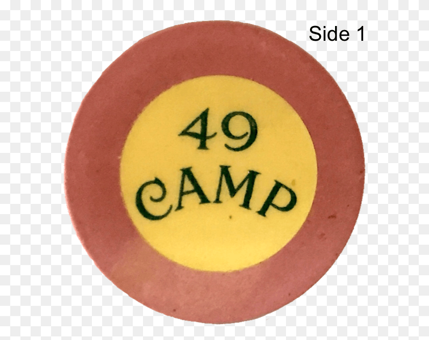 595x607 Antique 49 Camp Poker Chip Circle, Логотип, Символ, Товарный Знак Hd Png Скачать