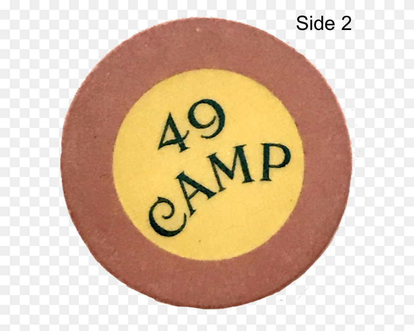 621x613 Antique 49 Camp Poker Chip Circle, Egg, Food, Logo HD PNG Download