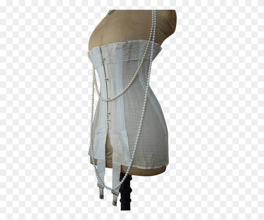 286x641 Antique Corset Edwardian Summer Corset Ca Mannequin, Clothing, Apparel, Chain Mail HD PNG Download
