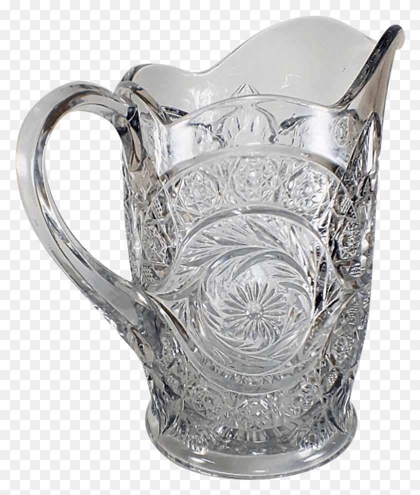 801x956 Antique Cut Glass Milk Pitcher Circa Early 190039s Found Jug, Water Jug, Sink Faucet, Ring HD PNG Download