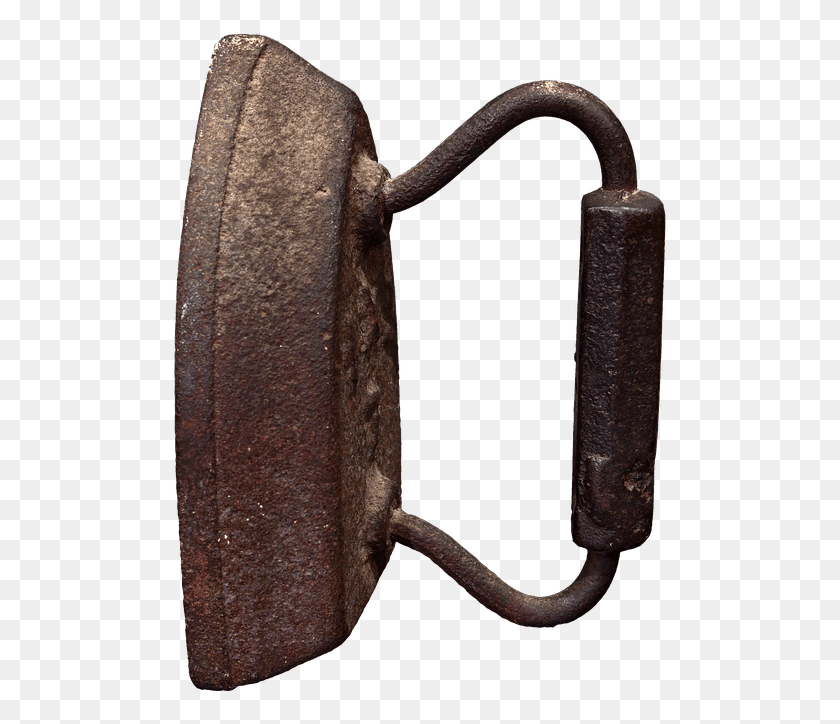 497x664 Antique Flat Iron Clothes Clothing Housework Antique, Rust, Lock, Elephant HD PNG Download