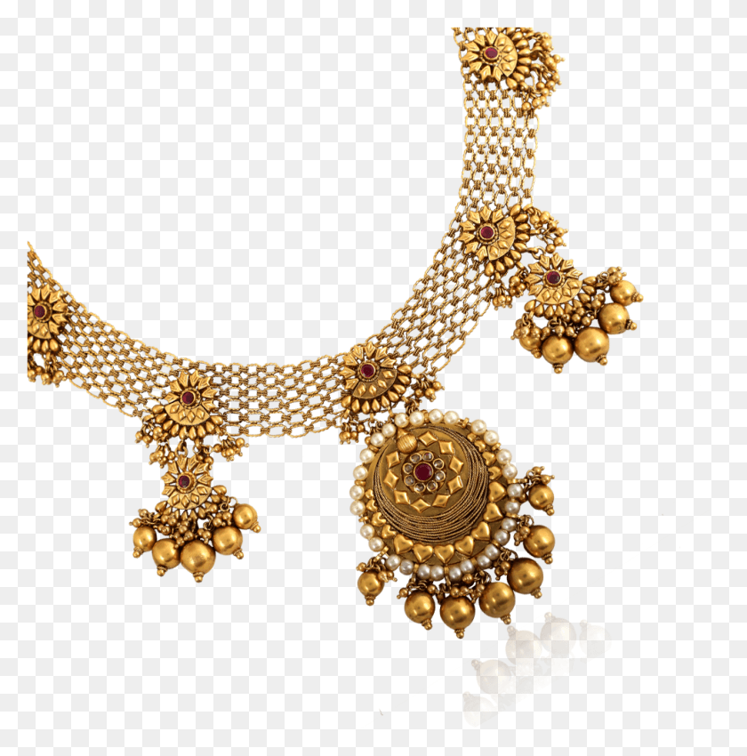 988x1001 Antique Floral Grace Gold Necklace Necklace, Jewelry, Accessories, Accessory HD PNG Download
