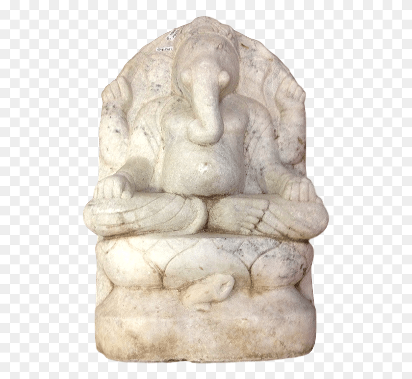506x714 Antique Ganesh Ganpati Marble Stone Carving, Statue, Sculpture HD PNG Download