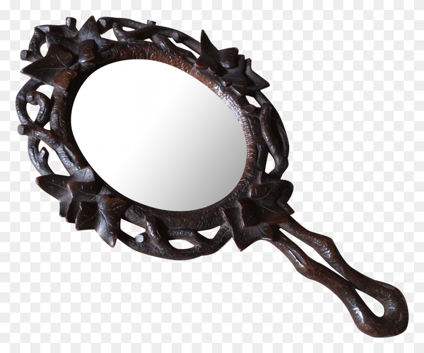 1636x1344 Antique German Black Forest Carved Wood Hand Mirror Picture Frame, Bracelet, Jewelry, Accessories HD PNG Download