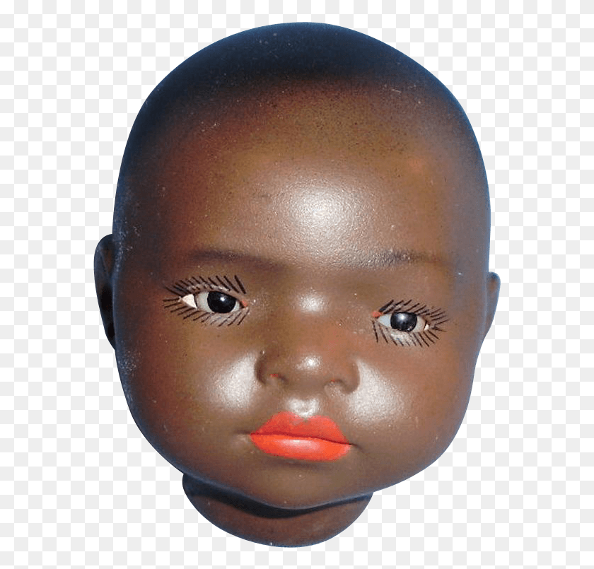 577x745 Antique German Black Painted Biscaloid Character Baby Child, Head, Doll, Toy HD PNG Download