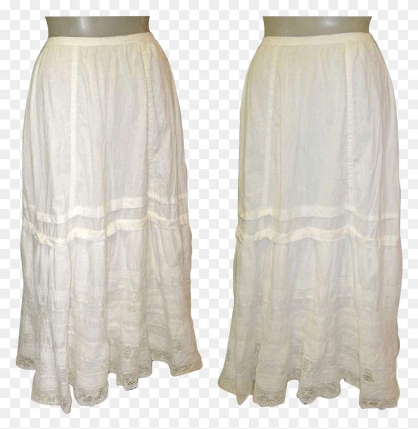 975x1003 Antique Lace Slip Skirt Transparent Background Skirt, Clothing, Apparel, Dress Descargar Hd Png