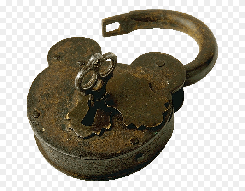 662x594 Antique Lock With Key By Eveyd Pluspng Old Lock And Keys, Bronze, Snake, Reptile HD PNG Download