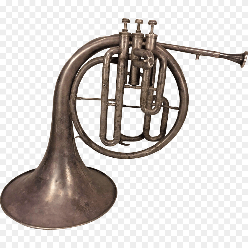 Antique Mellophone, Brass Section, Horn, Musical Instrument, Smoke Pipe Clipart PNG
