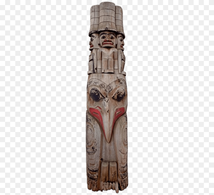 768x768 Antique Native American Totem Pole, Architecture, Emblem, Pillar, Symbol Sticker PNG