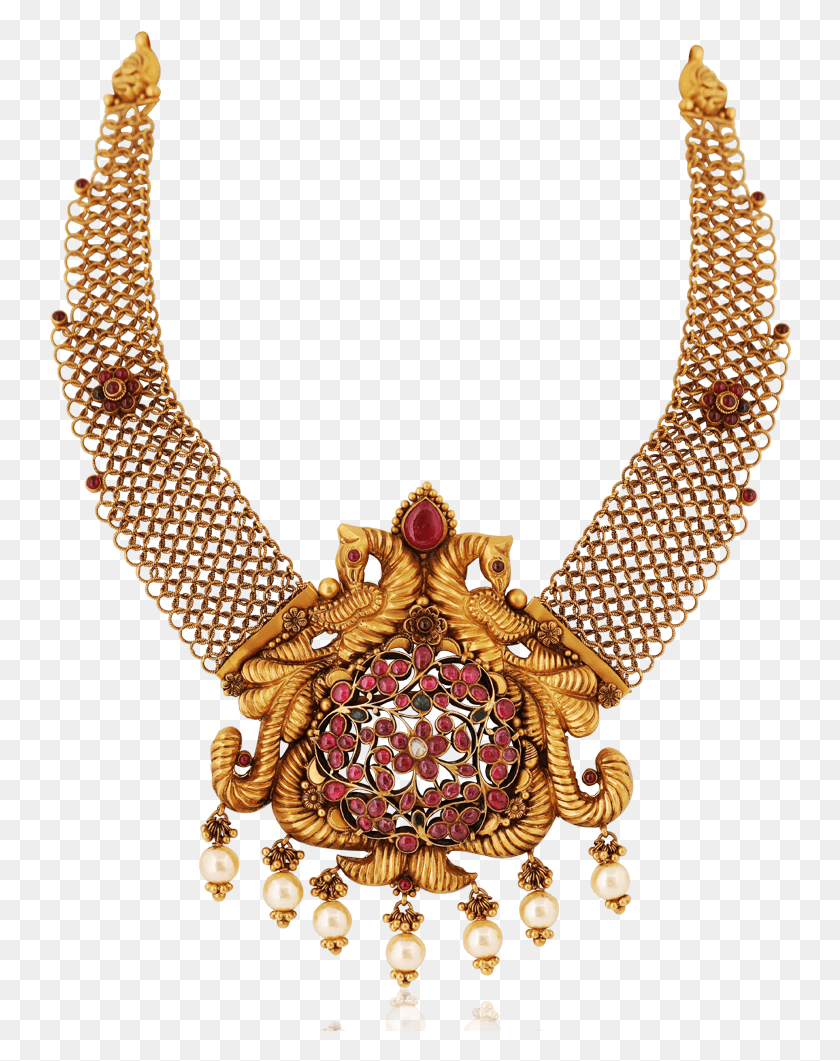 742x1001 Antique Ruby Rakodi Necklace Necklace, Jewelry, Accessories, Accessory Descargar Hd Png
