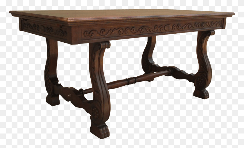 952x550 Antique Wooden Table, Furniture, Room, Indoors HD PNG Download