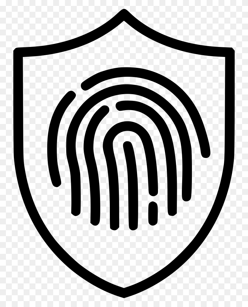 750x980 Antivirus Fingerprint Encryption Comments Fingerprint Line Icon, Armor, Shield, Rug HD PNG Download