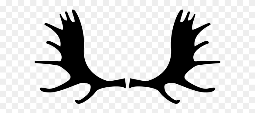 615x314 Antlers Silhouette Animalcarecollege Info Moose Antlers Logo, Gray, World Of Warcraft HD PNG Download