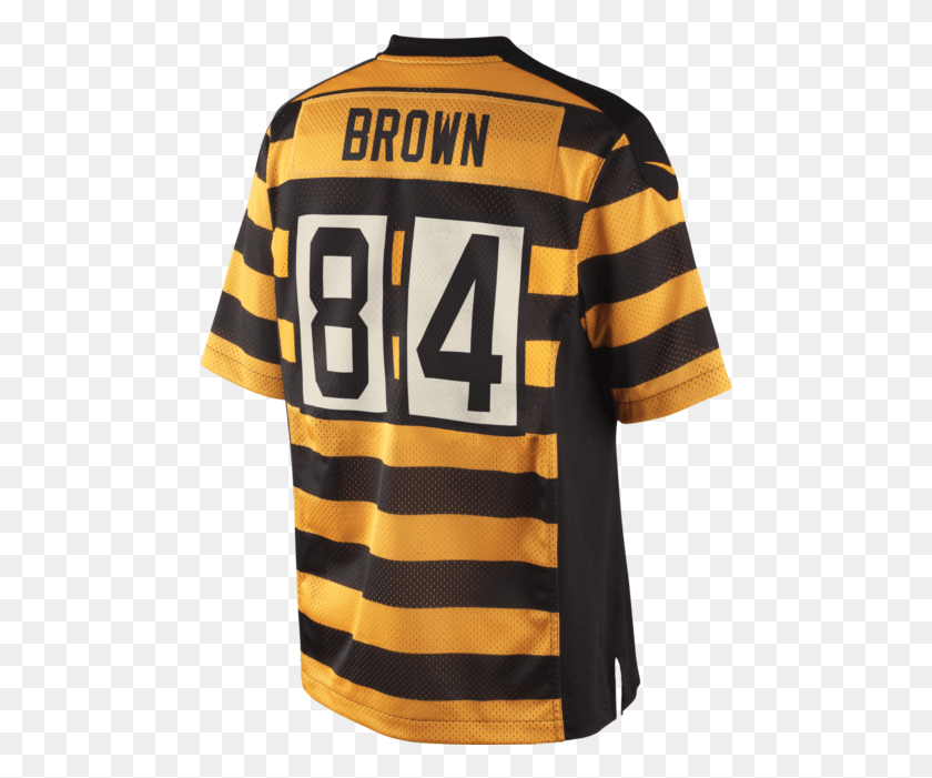 481x641 Descargar Png Antonio Brown Bumble Bee Pittsburgh Steelers Nfl Authentic Throwback Steelers Jersey, Ropa, Camiseta, Camiseta Hd Png