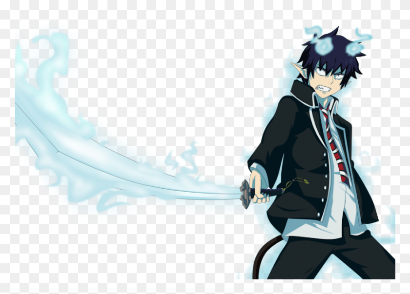 801x558 Ao No Blue Exorcist Rin Okumura Cosplay Costume Jacket Blue Exorciste Rin Satan, Person, Human, Clothing HD PNG Download