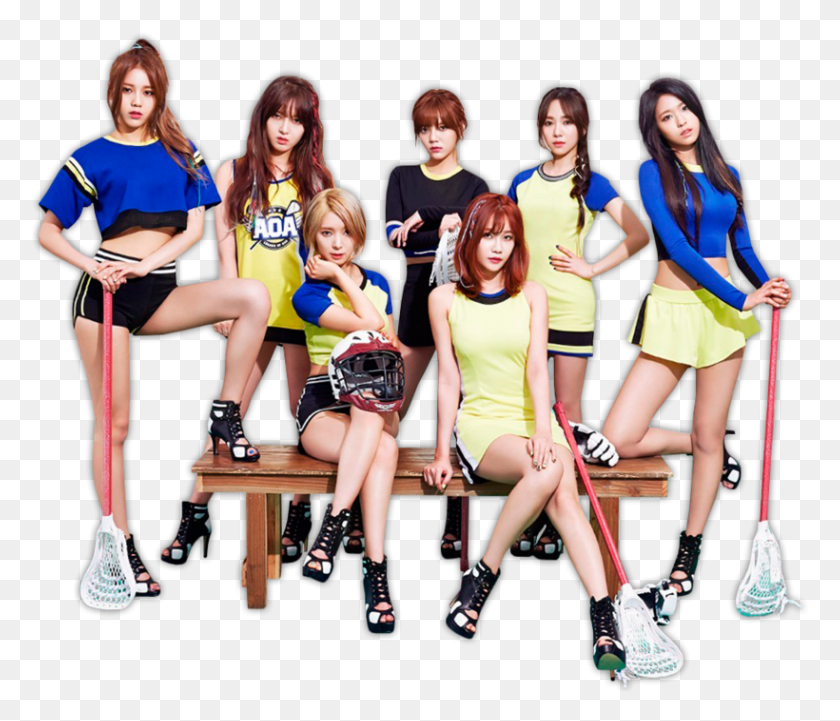 820x695 Aoa Album Heart Attack Aoa Kpop Girl Groups, Shorts, Clothing, Person HD PNG Download