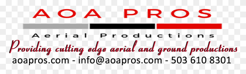 1083x271 Aoa Pros Logo With Aerial Productions Service And Contact Colorfulness, Text, Alphabet, Word HD PNG Download