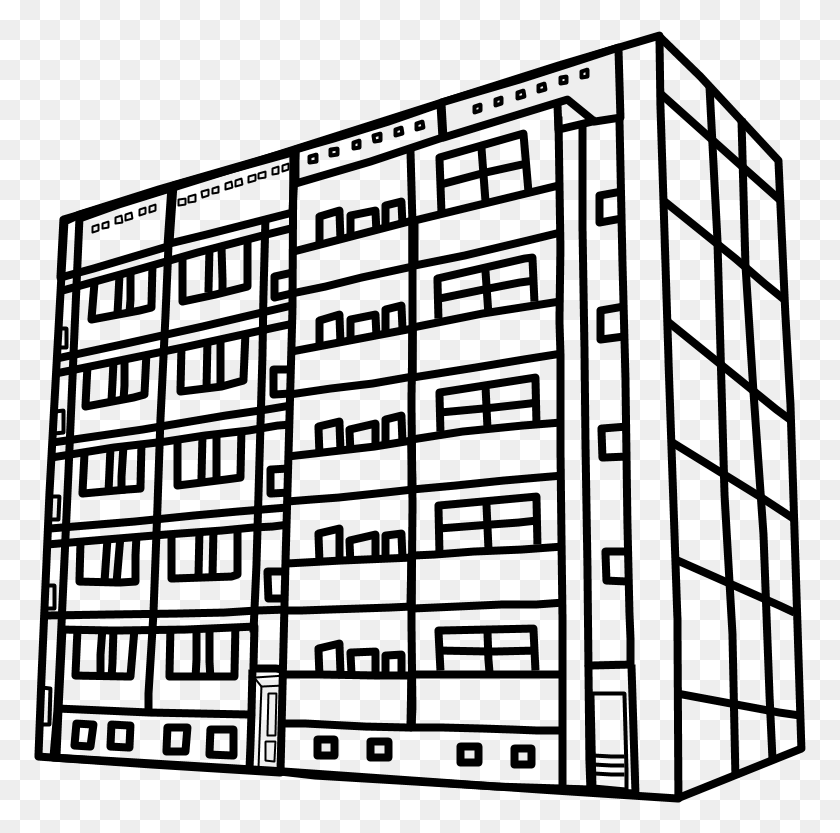 773x773 Apartment Building Black And White Graphics, Text, Sport, Sports HD PNG Download