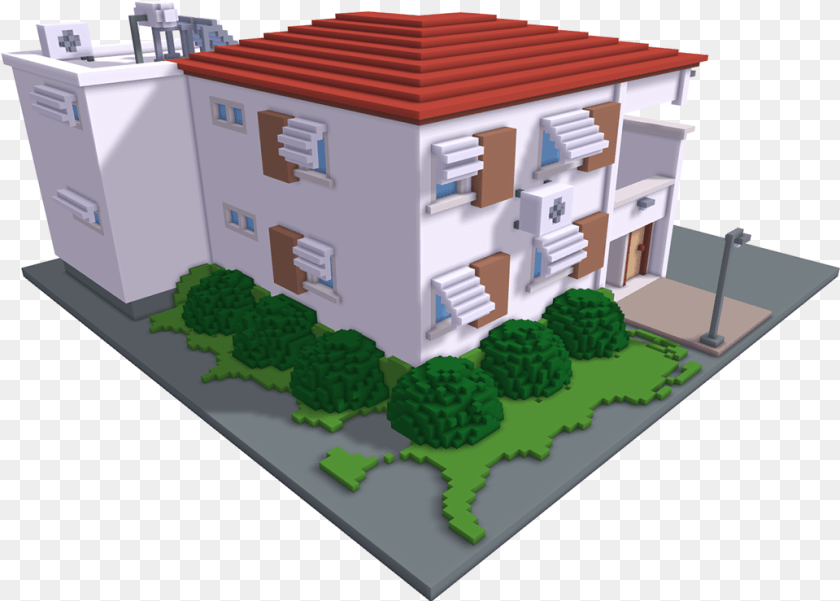 Apartment Building In Voxel Art Using Magicavoxel, Neighborhood, Cad Diagram, Diagram, City Transparent PNG