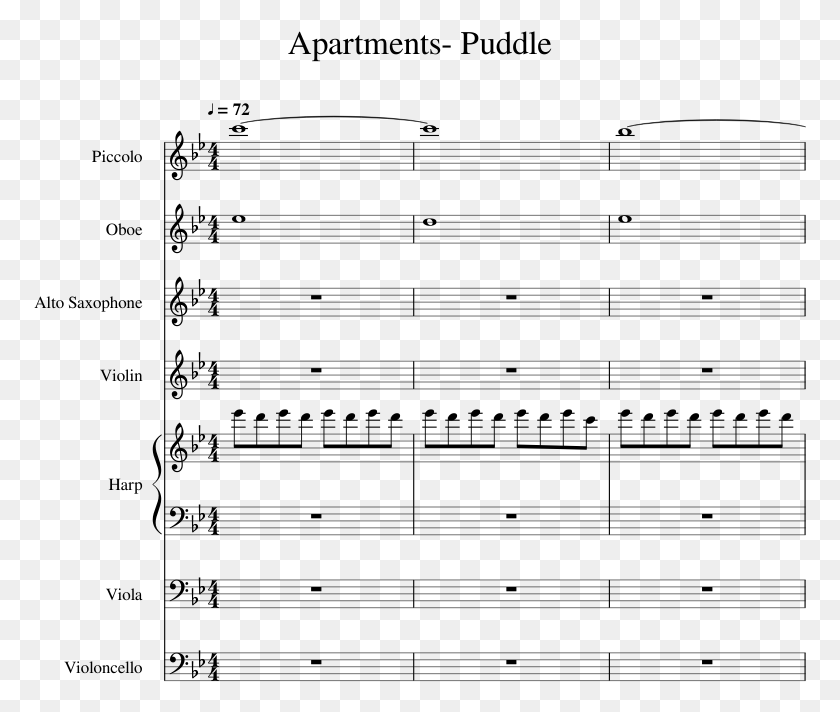 773x652 Apartments Puddle Sheet Music 1 Of 15 Pages Sheet Music, Gray, World Of Warcraft HD PNG Download