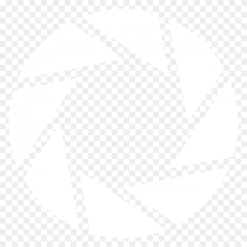 2400x2400 Aperture Science Logo Black And White Johns Hopkins White Logo, Symbol, Lamp, Star Symbol HD PNG Download