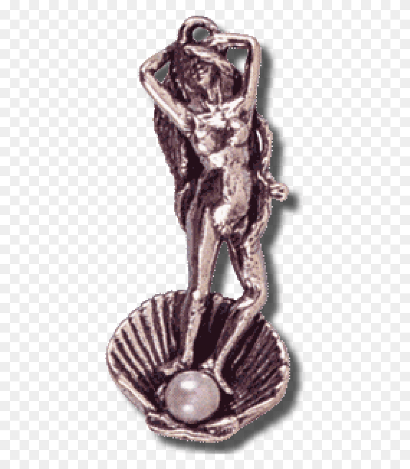 414x899 Aphrodite With Pearl Sterling Silver Pendant At Jewelry Pendant, Statue, Sculpture HD PNG Download