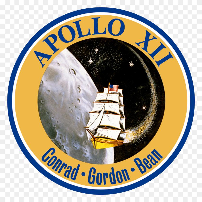 3297x3297 Apollo 12 Insignia Apollo 12 Mission Patch HD PNG Download