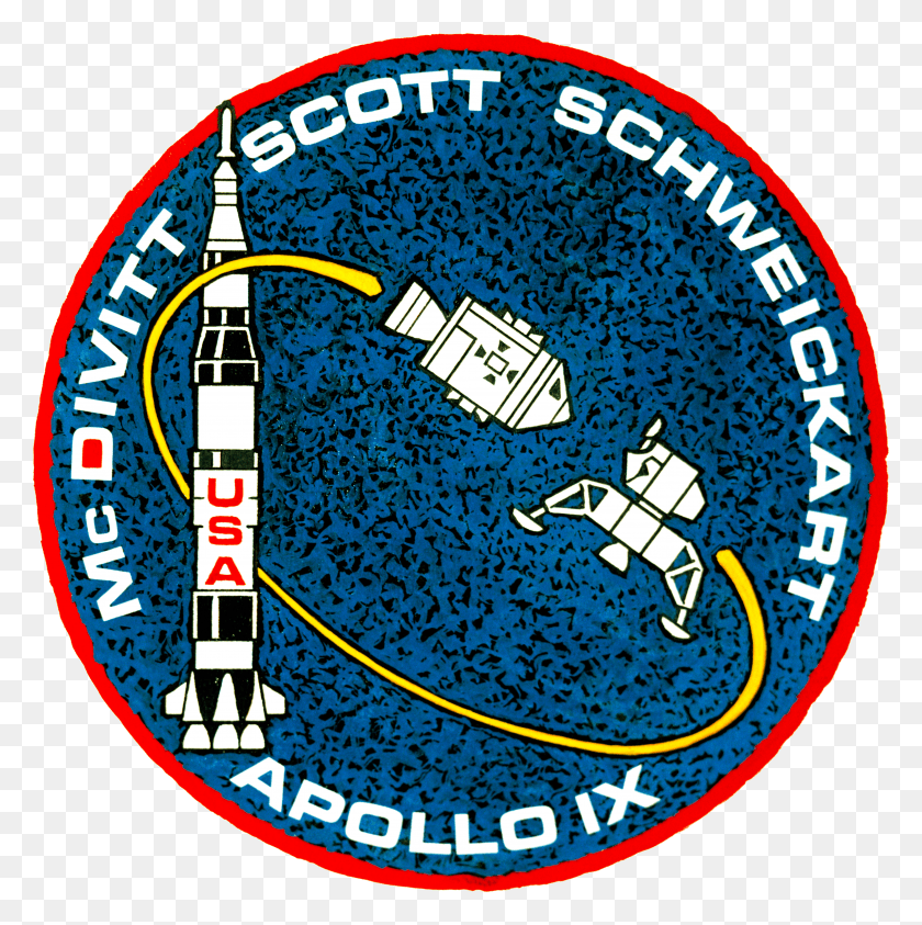5551x5574 Apollo 9 Patch HD PNG Download