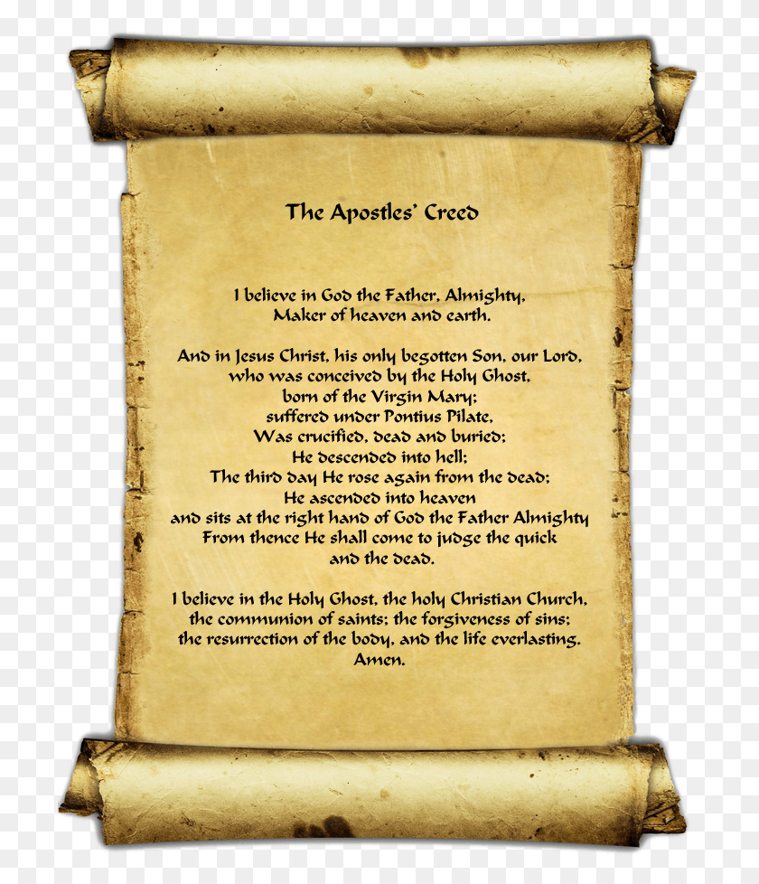 713x918 Apostles Creed Apostles Creed Protestant Reformation Old Paper, Scroll, Book HD PNG Download