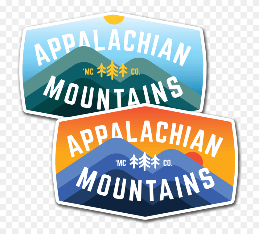 734x698 Appalachian Mountains Decal Label, Text, Advertisement, Poster HD PNG Download