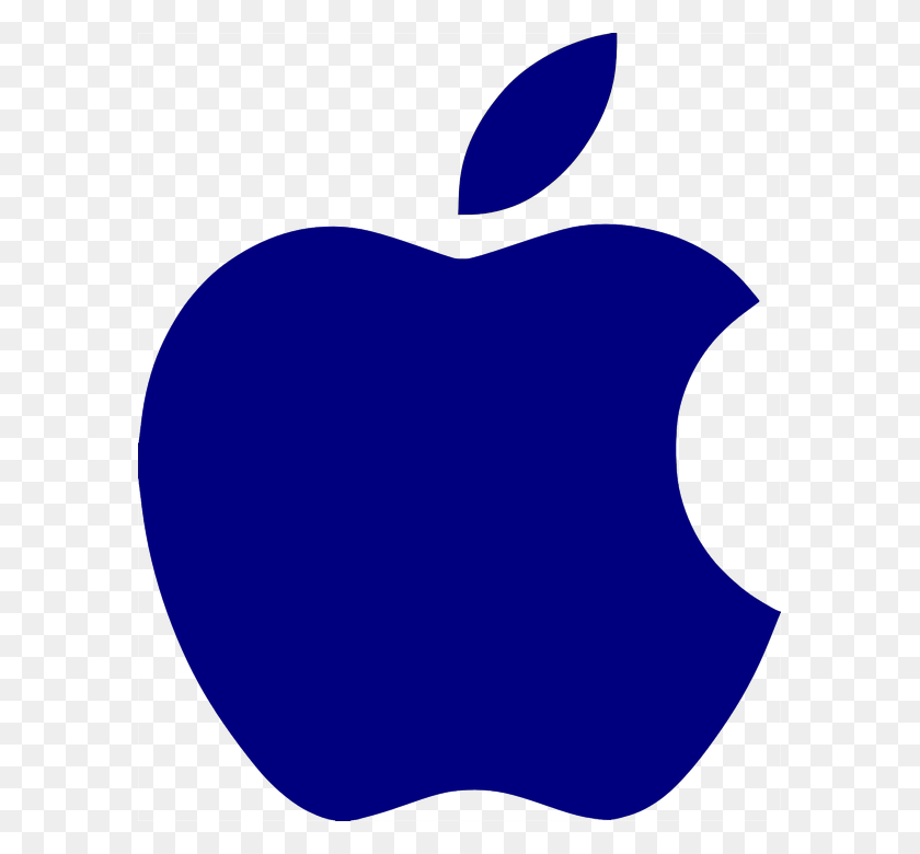 587x720 Apple Bite Blue Silhouette Icon Symbol Apple Canada, Logo, Trademark, Heart HD PNG Download