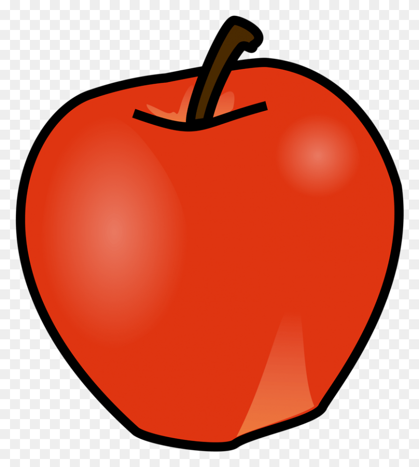 808x908 Apple Clipart Free At Getdrawings Apple And Banana Clipart, Plant, Balloon, Ball HD PNG Download