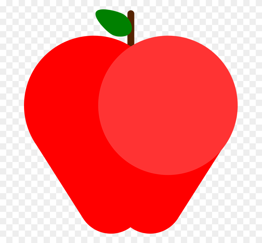 685x720 Descargar Png Apple Fruit Icon Simple Red Delicious Fresh Apple, Globo, Bola, Planta Hd Png