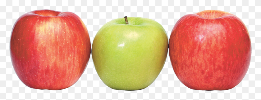 2586x873 Apple Green Apple Red Apple, Fruit, Plant, Food HD PNG Download