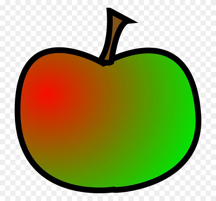 726x720 Apple Green Red Green And Red Apple Clip Art, Plant, Fruit, Food HD PNG Download