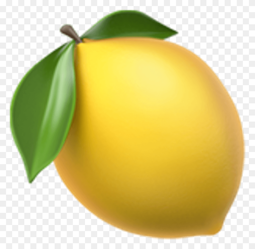 973x948 Apple Ios Yellow Sticker By Emoji, Plant, Fruit, Food HD PNG Download