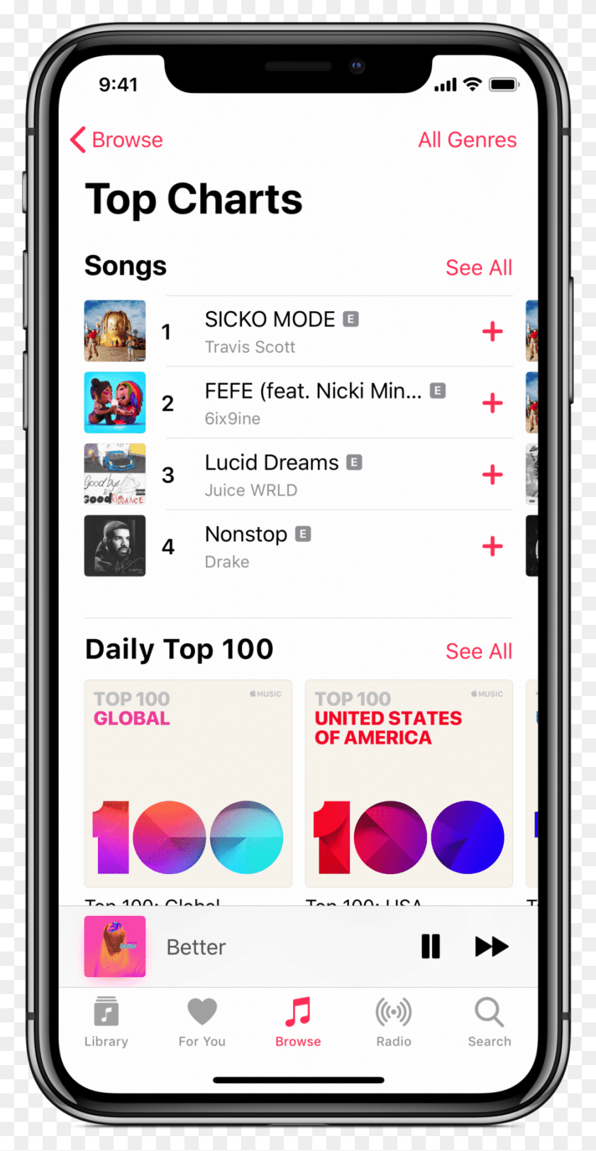 888x1778 Apple Is Rolling Out 116 Daily Top 100 Charts In Apple Music Charts, Mobile Phone, Phone, Electronics HD PNG Download
