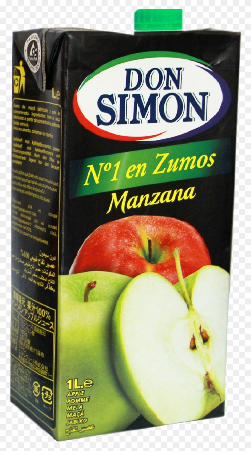 1002x1865 Jugo De Manzana 1L Don Simon, Fruta, Planta, Alimentos Hd Png