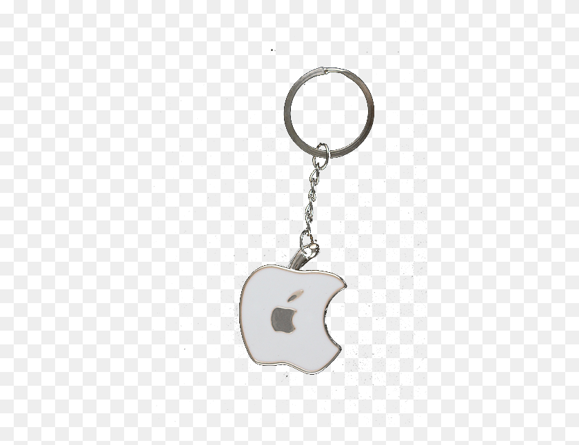 400x586 Apple Logo Keychain White Keychain, Pendant, Jewelry, Accessories HD PNG Download