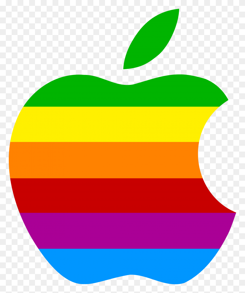 4125x5000 Apple Logo Rainbow, Logo, Symbol, Trademark HD PNG Download
