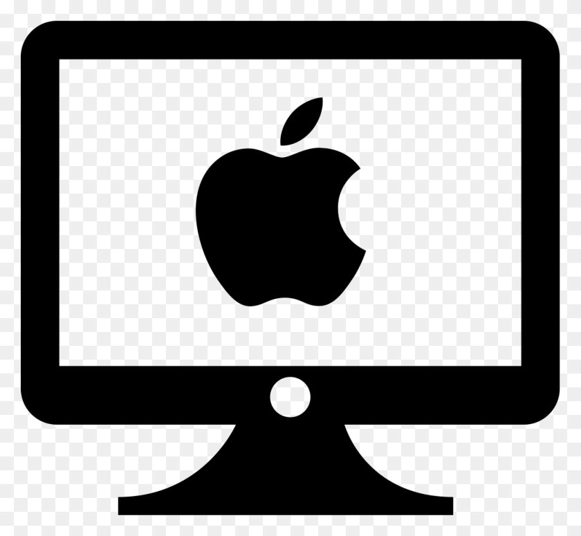981x900 Descargar Png / Apple Monitor Comentarios Emblema, Stencil, Símbolo, Logotipo Hd Png