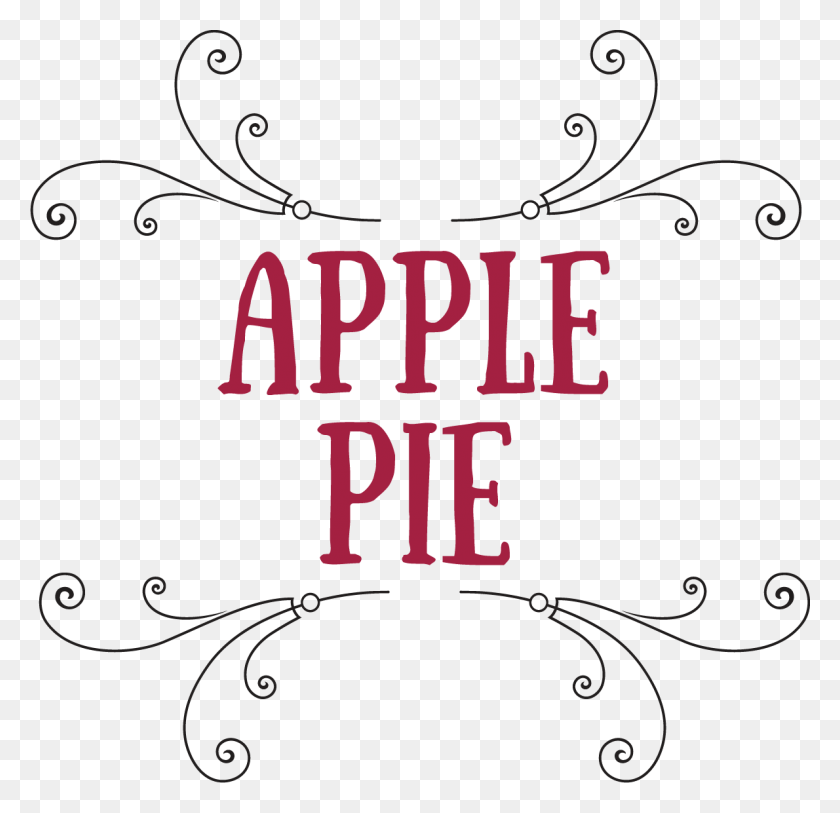 1190x1149 Apple Pie Butter Stick Apple Pie Text, Floral Design, Pattern, Graphics HD PNG Download